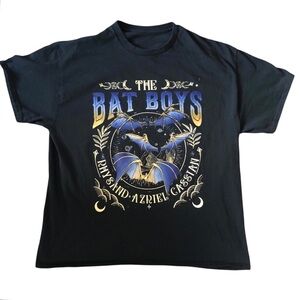 Bat Boys Azriel Rhysand Cassian ACOTAR Graphic T Shirt Black Cotton Size L/XL